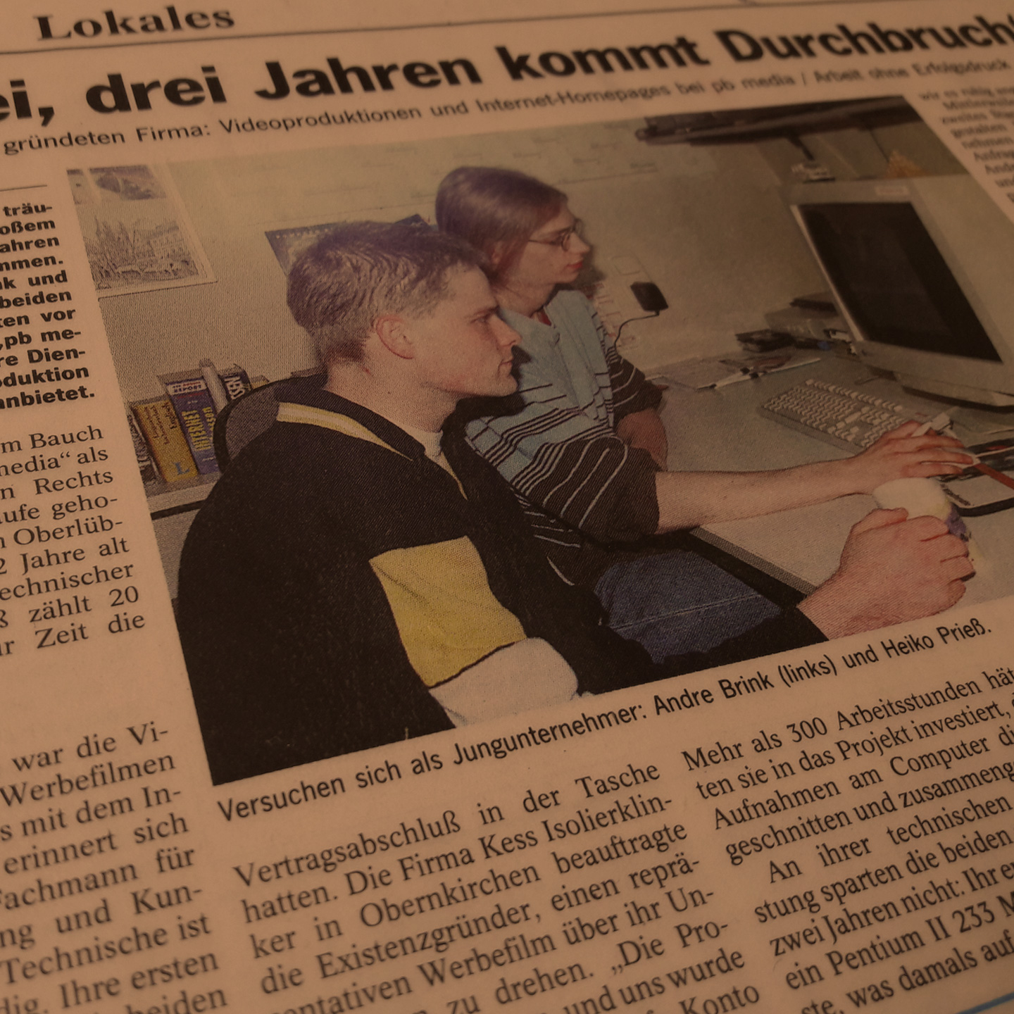 Zeitungsartikel Gründung pb-media.de