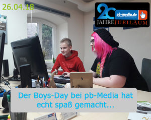 Lennarts Boys-Day bei pb-media.de GmbH