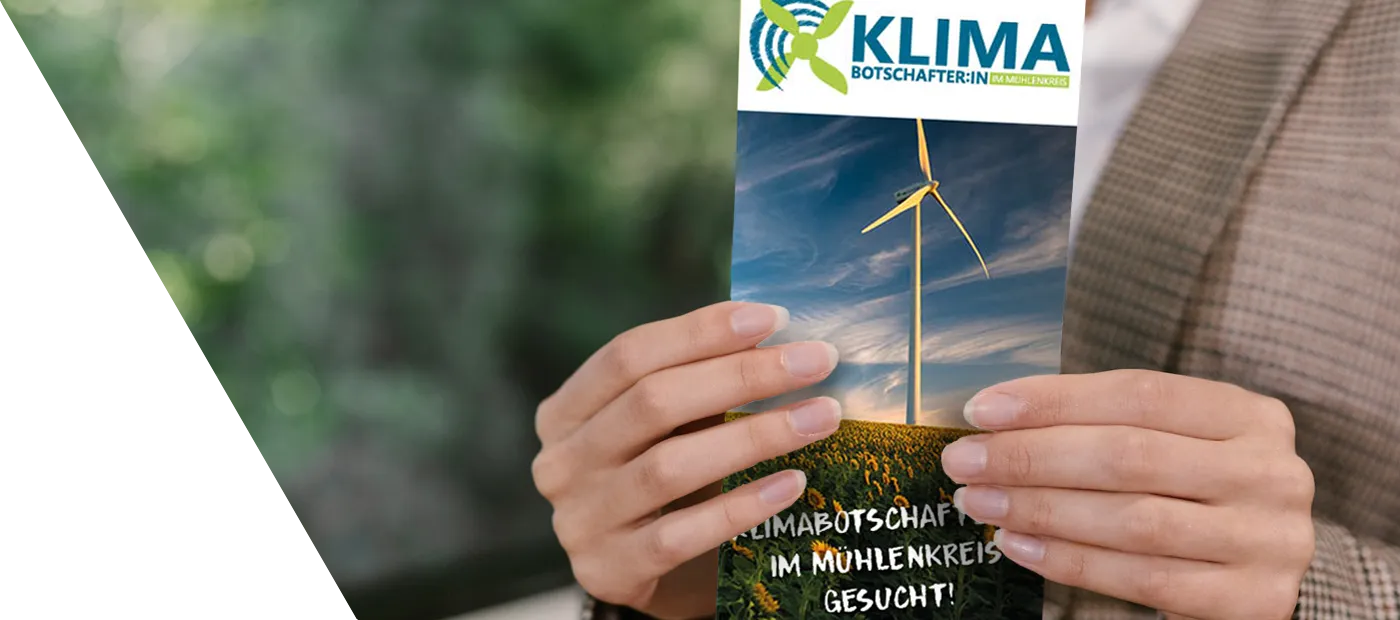 Klimabotschafter:in im Mühlenkreis – Flyer