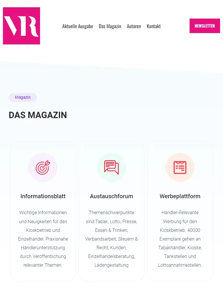 Internetseite Verlag